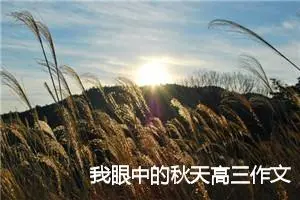 我眼中的秋天高三作文(精选5篇)