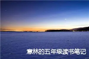 意林的五年级读书笔记