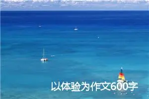 以体验为作文600字(精选5篇)