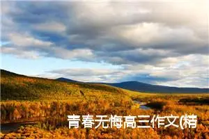 青春无悔高三作文(精选5篇)