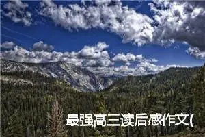 最强高三读后感作文(精选5篇)