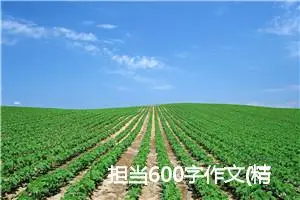 担当600字作文(精选5篇)