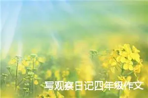 写观察日记四年级作文(精选10篇)