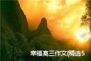 幸福高三作文(精选5篇)