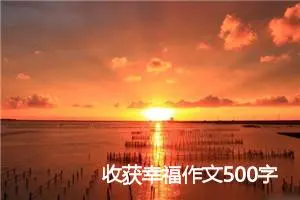 收获幸福作文500字(精选5篇)