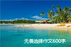 无畏选择作文600字(精选5篇)