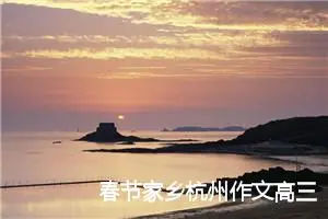 春节家乡杭州作文高三(精选5篇)