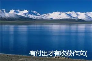 有付出才有收获作文(精选5篇)