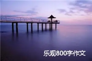 乐观800字作文
