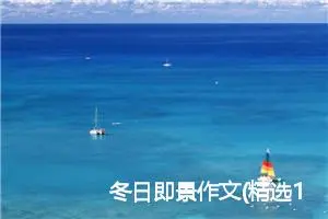 冬日即景作文(精选10篇)
