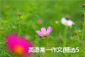 英语高一作文(精选5篇)
