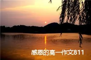 感恩的高一作文811字(精选5篇)