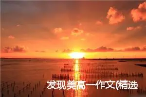 发现美高一作文(精选5篇)