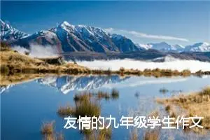 友情的九年级学生作文(精选5篇)