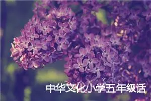 中华文化小学五年级话题作文(精选5篇)