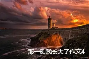 那一刻我长大了作文400字(精选7篇)