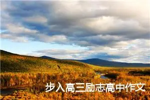 步入高三励志高中作文(精选5篇)