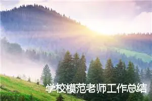 学校模范老师工作总结