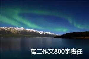 高二作文800字责任(精选5篇)