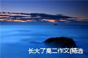 长大了高二作文(精选5篇)