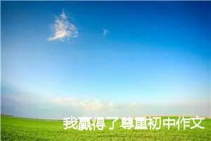 我赢得了尊重初中作文600字(精选5篇)