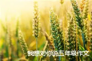我想对你说五年级作文(精选10篇)