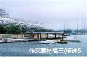 作文素材高三(精选5篇)