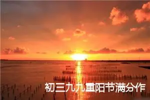 初三九九重阳节满分作文(精选5篇)