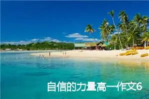 自信的力量高一作文600字(精选5篇)