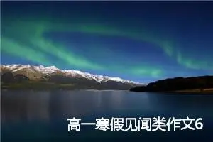 高一寒假见闻类作文600字(精选5篇)