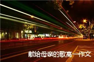 献给母亲的歌高一作文(精选5篇)