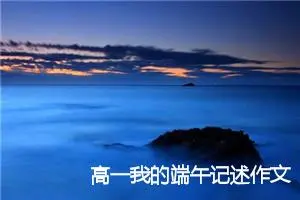 高一我的端午记述作文(精选5篇)