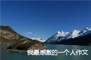 我最感激的一个人作文(精选11篇)