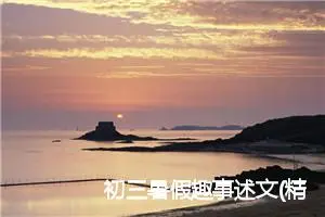 初三暑假趣事述文(精选5篇)