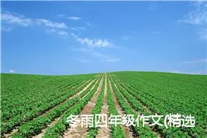 冬雨四年级作文(精选5篇)