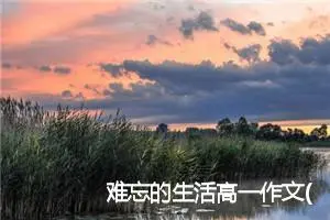 难忘的生活高一作文(精选5篇)