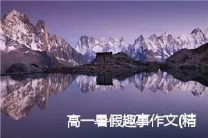 高一暑假趣事作文(精选5篇)