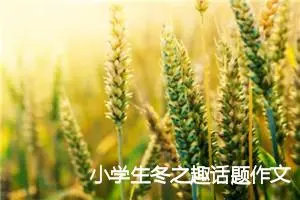 小学生冬之趣话题作文600字六年级(精选5篇)