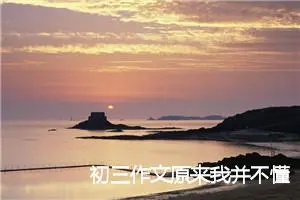 初三作文原来我并不懂(精选5篇)