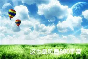 这也是风景800字高一作文(精选5篇)