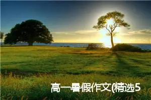 高一暑假作文(精选5篇)