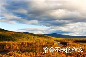 拾金不昧的作文