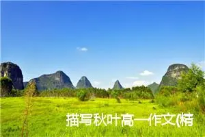 描写秋叶高一作文(精选5篇)