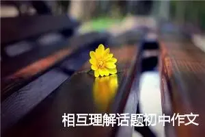相互理解话题初中作文(精选5篇)