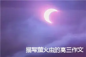 描写萤火虫的高三作文(精选5篇)