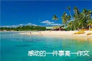 感动的一件事高一作文(精选5篇)