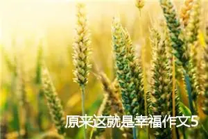 原来这就是幸福作文500字(精选8篇)