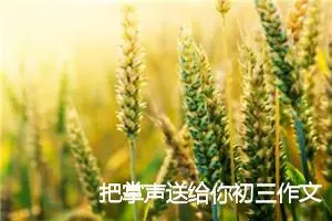 把掌声送给你初三作文600字(精选5篇)