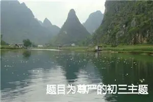 题目为尊严的初三主题作文(精选5篇)