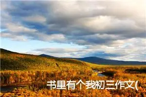 书里有个我初三作文(精选5篇)